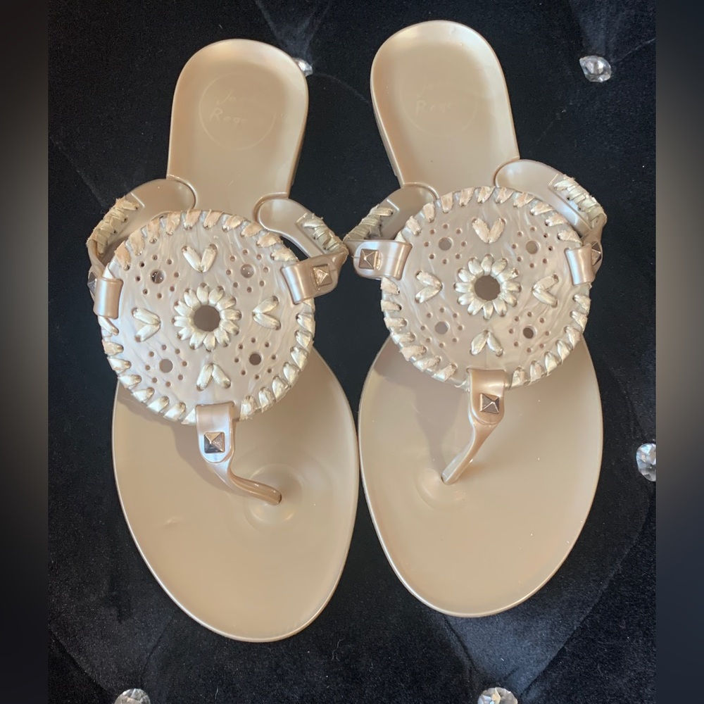 Jack Rogers Sandals Size 8 Georgica Jelly Flip Flop Slide Thong